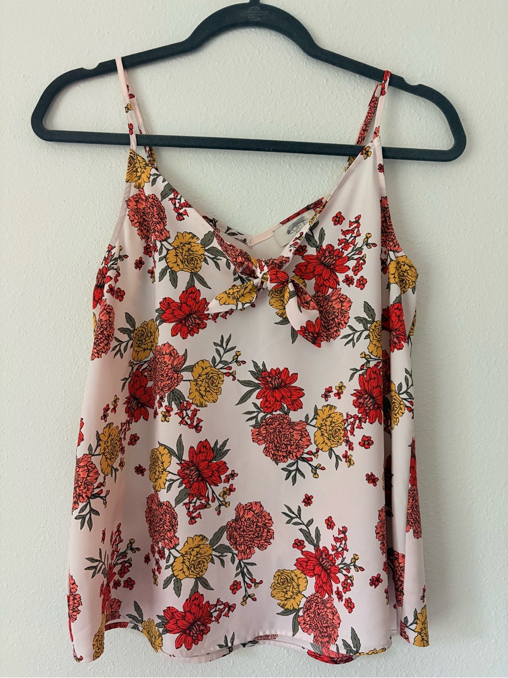 Ann Taylor LOFT Tie-Front Floral Cami | XS